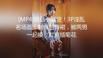 [MP4]极品小骚货！3P淫乱名场面！制服包臀裙，被两男一起摸，肛塞插菊花