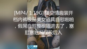 [MP4/ 1.19G] 镂空情趣装开档内裤极品美女道具自慰啪啪，假屌自慰整根插进去了，塞肛塞翘起屁股后入