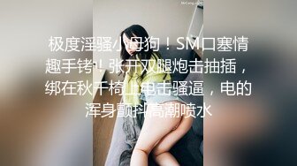 极度淫骚小母狗！SM口塞情趣手铐！张开双腿炮击抽插，绑在秋千椅上电击骚逼，电的浑身颤抖高潮喷水