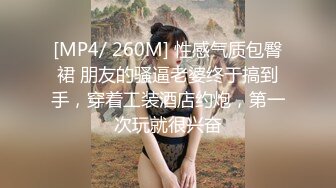 [MP4/ 260M] 性感气质包臀裙 朋友的骚逼老婆终于搞到手，穿着工装酒店约炮，第一次玩就很兴奋