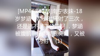 [MP4/ 887M]南宁表妹-18岁梦涵：两小时狂射了三次，还是逃不过三分钟啊 ，梦涵被腹肌哥肏得彻底爽翻，又被内射！ (1)